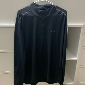 Mens Oakley 1/2 zip black